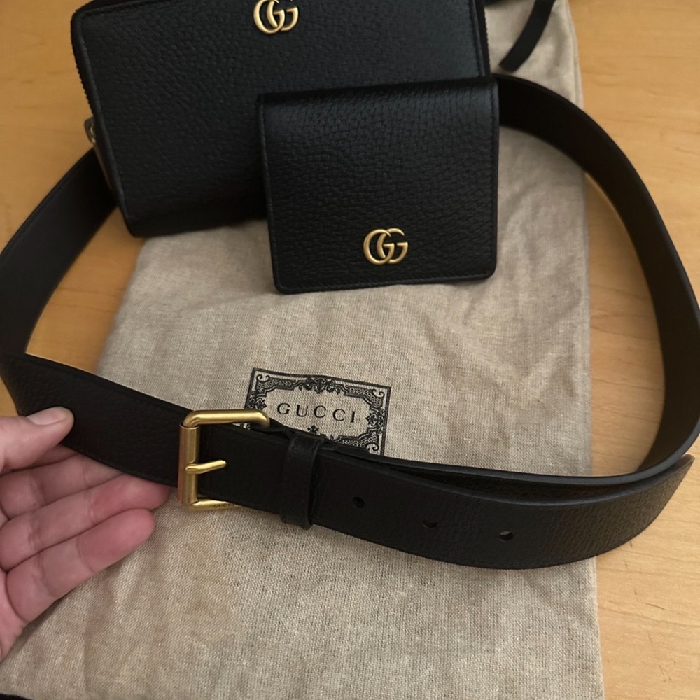 Gucci Marmont 3-Way Wallet Belt